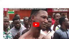 Thief forced to clean Circle gutter as punishment