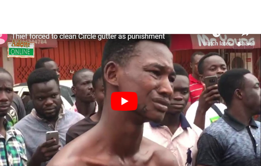 Thief forced to clean Circle gutter as punishment