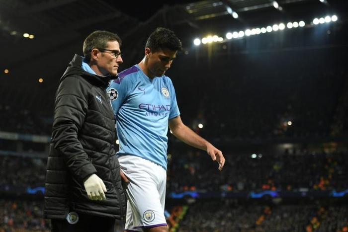 Manchester City's Rodri hobbled off with a hamstring injury against Atalanta on Tuesday