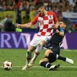Croatia's forward Ante Rebic playing in the 2018 World Cup final against France