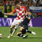 Croatia's forward Ante Rebic playing in the 2018 World Cup final against France