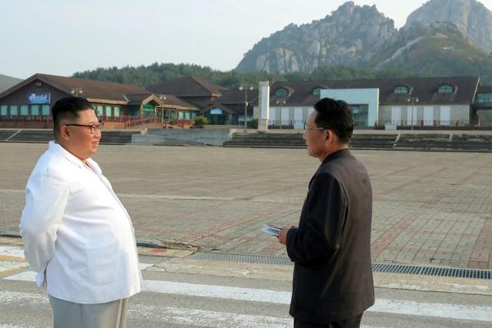 North Korea's official Korean Central News Agency pictured leader Kim Jong Un inspecting the Mount Kumgang tourist area, saying he wanted it redeveloped "our own way"