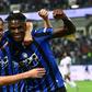 Atalanta's Colombian forward Duvan Zapata (R) scored the 95th-minute winner in Genoa.