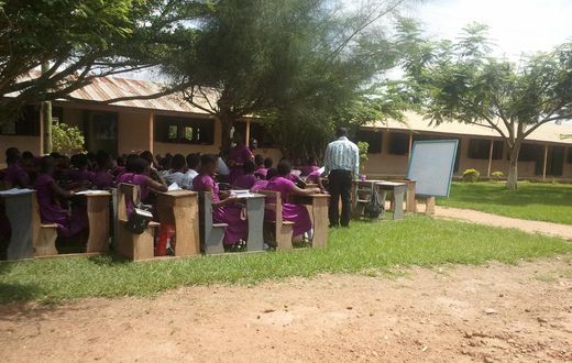 SHS runs classes under trees (File photo)