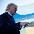 US President Donald Trump speaks to the press before boarding Air Force One at Andrews Air Force Base October 28, 2019, in Maryland en route to Chicago.