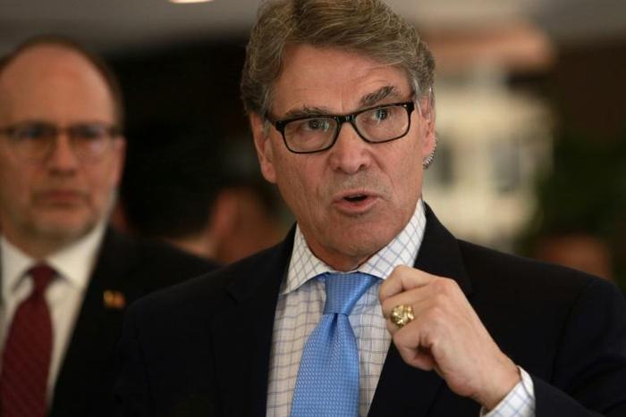 US Energy Secretary Rick Perry, seen here in December 2018, says the Trump administration has approved six applications for preliminary nuclear work in Saudi Arabia