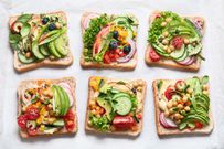 Assortment vegan sandwiches.