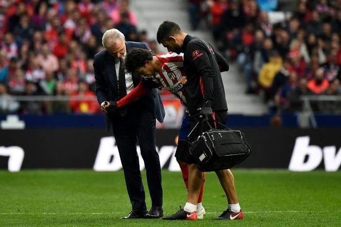 Felix had to be helped from the pitch