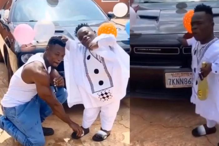 Shatta Bandle gifts his bouncer a new car