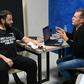 Ukrainian lawmaker Oleksandr Dubinsky (l) taking the lie detector test