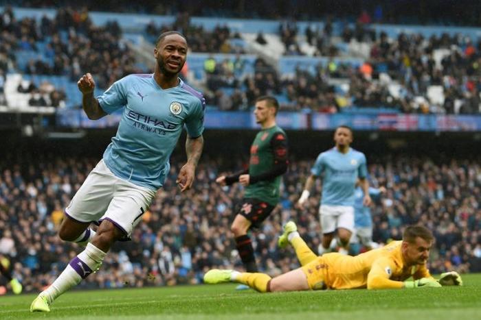 Raheem Sterling put Manchester City on course for a comfortable win over Aston Villa