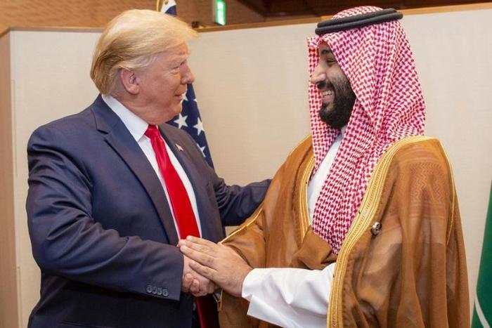 US President Donald Trump, pictured with Saudi Crown Prince Mohammed bin Salman at the G20 summit in Japan in June 2019