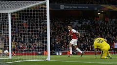 Pierre-Emerick Aubameyang scored twice as Arsenal beat Rennes 3-0 to reach the Europa League quarter-finals