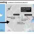 Map of Christchurch, New Zealand, showing Deans Ave and Linwood Ave where NZ police have reported 'multiple fatalities' at two mosques