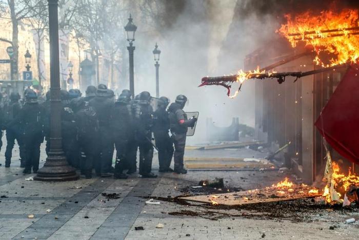 About 5,000 police were deployed in the capital on Saturday