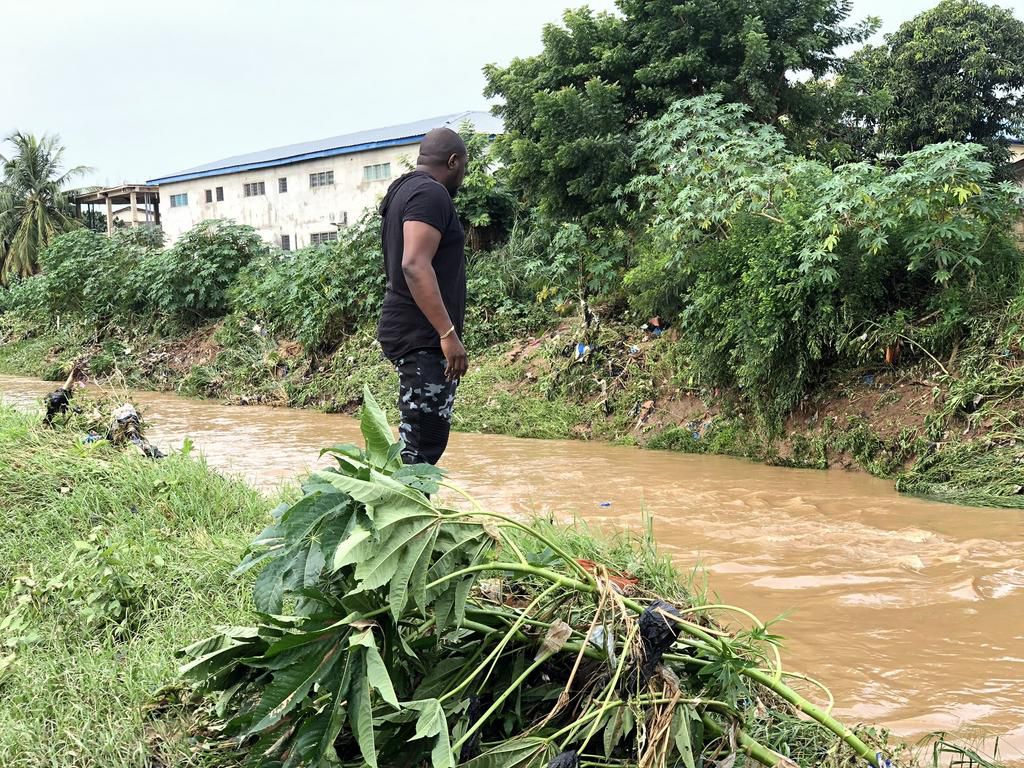 John Dumelo tours flooded communities in Ayawaso West Wuogon