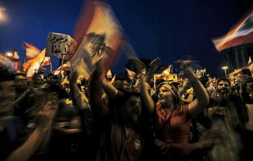 For days, hundreds of demonstrators have taken over Al-Nour Square in the heart of Tripoli for protest raves after dark in scenes unprecedented for Lebanon's relatively conservative Sunni Muslim heartland