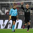 Lucas Alario (C) played a key role in Argentina's 2-2 draw against Germany in Dortmund on Wednesday when he came on to score with a header, then set up the equaliser.