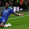 Chelsea's Tammy Abraham celebrates his opener in the win at Watford