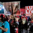 Supporters of Brazil's ex-president Luiz Inacio Lula da Silva, photographed on August 7, 2019