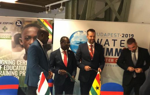 Dr Joseph Siaw Agyepong after Signing the Agreement in Budapest