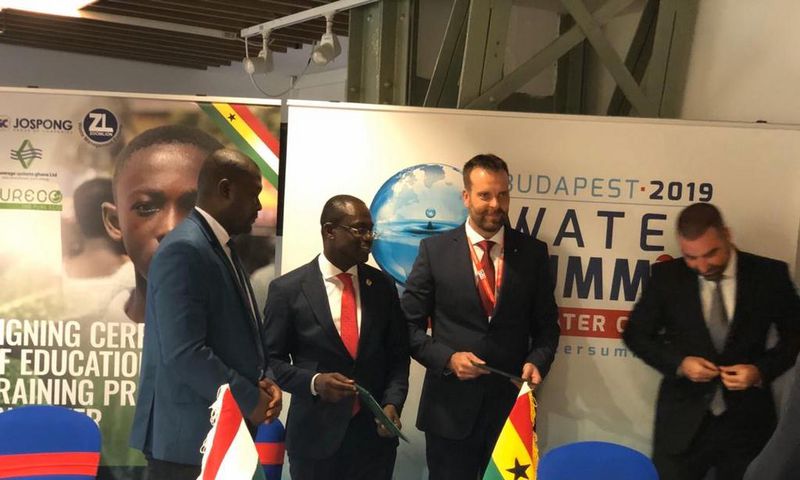 Dr Joseph Siaw Agyepong after Signing the Agreement in Budapest