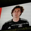 Mexican goalkeeper Guillermo Ochoa speaks out against homophobic chants in a message screened at the Azteca Stadium in Mexico City on October 15, 2019