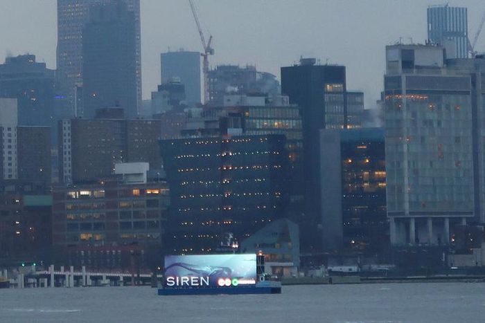 Do floating billboards ruin New York's waterfront? The city thinks so