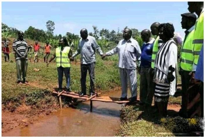 Photo of officials commissioning a tiny footbridge goes viral