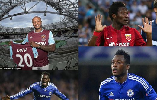 Most expensive Ghanaian players