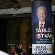 Campaign billboard for city mayor Istvan Tarlos in Budapest ahead of municipal elections seen as a rare chance for the opposition to roll back the power of Prime Minister Viktor Orban