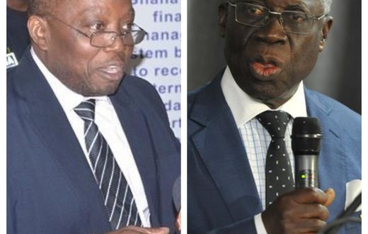 Auditor-General Daniel Yao Domelevo and Senior Minister Yaw Osafo-Marfo
