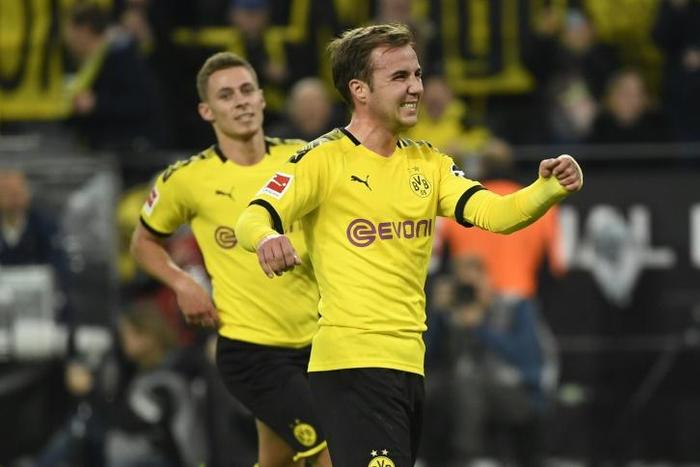 Germany forward Mario Goetze (R) and Belgium winger Thorgan Hazard (L) both netted confidence-boosting goals for Borussia Dortmund on Saturday.