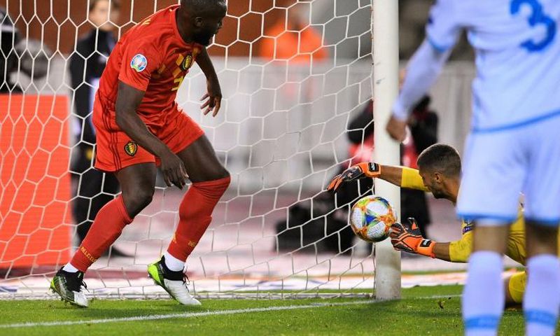 Lukaku scored two of Belgium's nine goals against San Marino