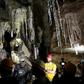 Israeli cave explorers show the Malham cave inside Mount Sodom, located at the southern part of the Dead Sea in Israel