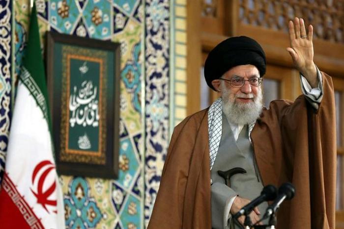 Supreme Leader Ayatollah Ali Khamenei greets thousands of Iranians at Mashhad's Imam Reza shrine where he delivered a speech to mark Persian New Year