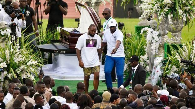Davido at Arafat's funeral
