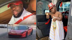 Hushpuppi gifts Shatta Bandle a 'mini Ferrari'