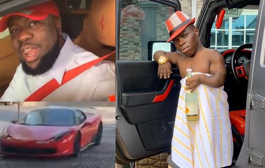 Hushpuppi gifts Shatta Bandle a 'mini Ferrari'