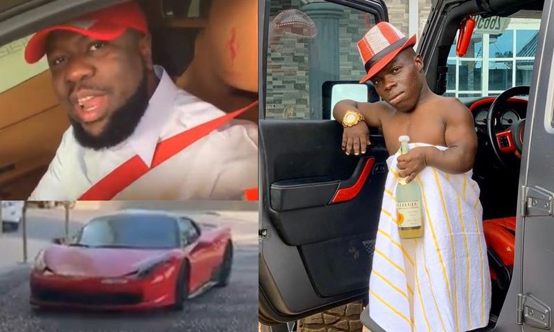 Hushpuppi gifts Shatta Bandle a 'mini Ferrari'