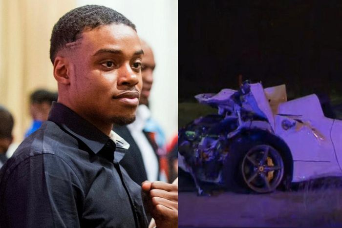 Championship boxer, Errol Spencer Jr. was ejected from his Ferrari and seriously injured.