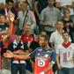 Osimhen (L) celebrates after scoring against Saint-Etienne