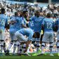 Manchester City celebrate another goal in their 8-0 rout of Watford