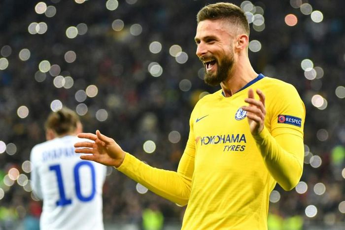 Giroud scored his first hat-trick for Chelsea