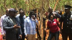 Kwaku Ofori Asiamah wept uncontrollably at the mass burial site