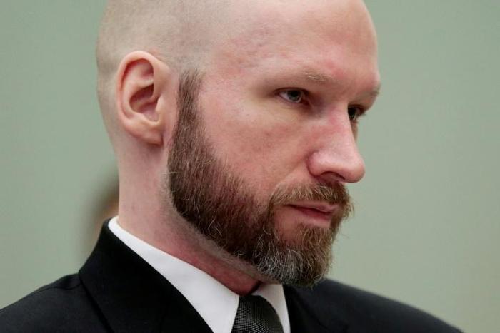 The Australian attacker in New Zealand cited Norwegian far-right extremist killer Anders Behring Breivik, picture here at his trial, as an influence