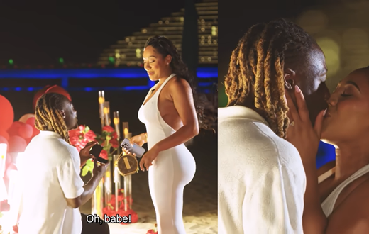 Jeremy Doku proposes to his girlfriend in Dubai after Ghana visit [Video]