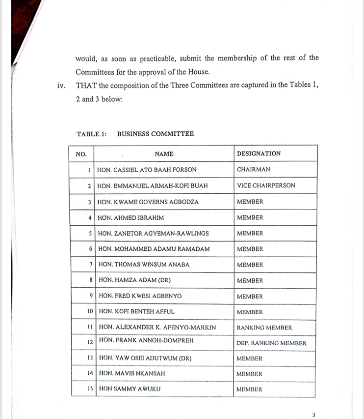Here are the MPs on the appointments committee to vet Mahama’s ministerial nominees