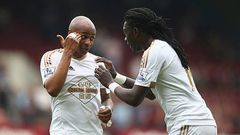 Dede Ayew and Bafetimbi Gomis