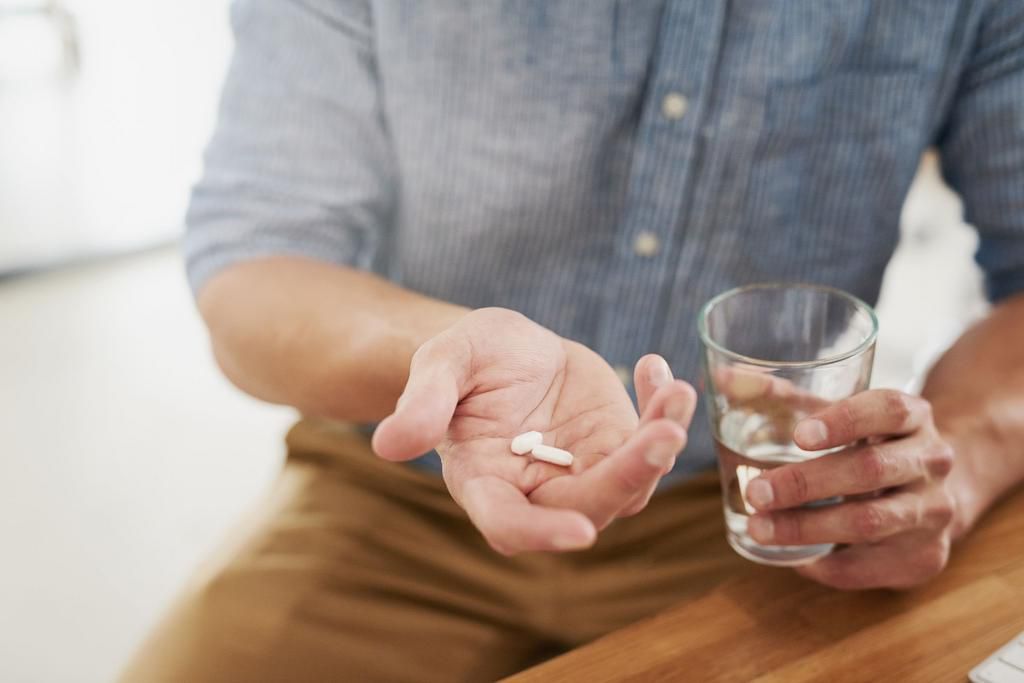 Taking his prescribed treatment